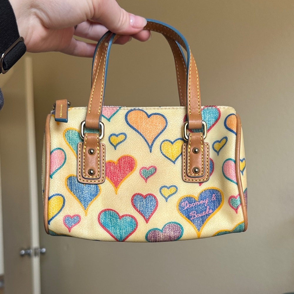 Dooney & Bourke Yellow Heart Print Mini Bag